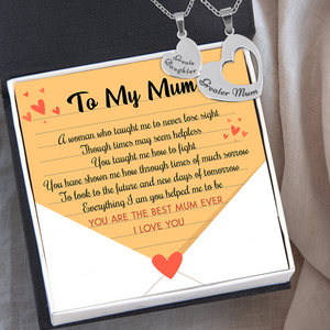 Heart Hollow Necklaces Set - Family - To My Mum - Everything I Am You Helped Me To Be - Ukgnfb19003