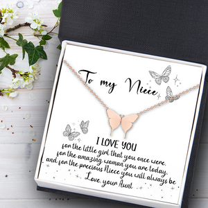 Butterfly Necklace - Family - To My Niece - I Love You - Ukgncn28010