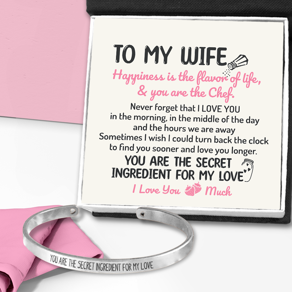 Cooking Bracelet - Cooking - To My Stunning Wife - Happiness Is The Flavor Of Life - Ukgbzf15004