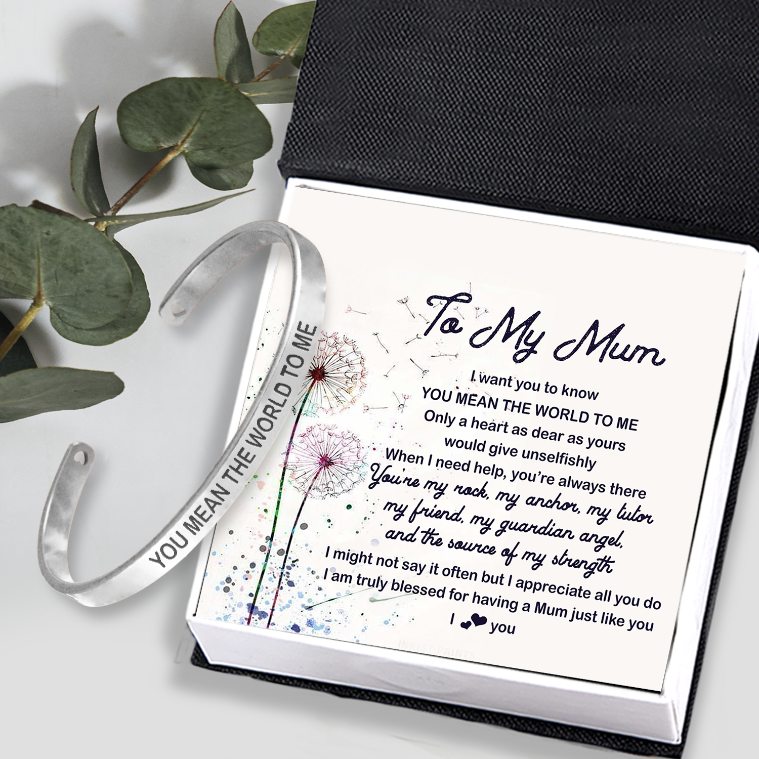 Mum Bracelet - Family - To My Mum - You Mean The World To Me - Ukgbzf19008