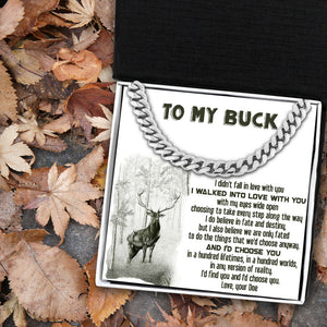 Cuban Link Chain - Hunting - To My Buck - I'd Find You And I'd Choose You - Ukgnft26005