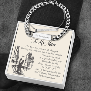 Engraving Couple Bracelet - Family - To My Man - You Are My Life - Ukgbzb26001