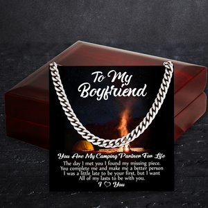 Cuban Link Chain - Camping - To My Boyfriend - I Love You - Ukssb12002
