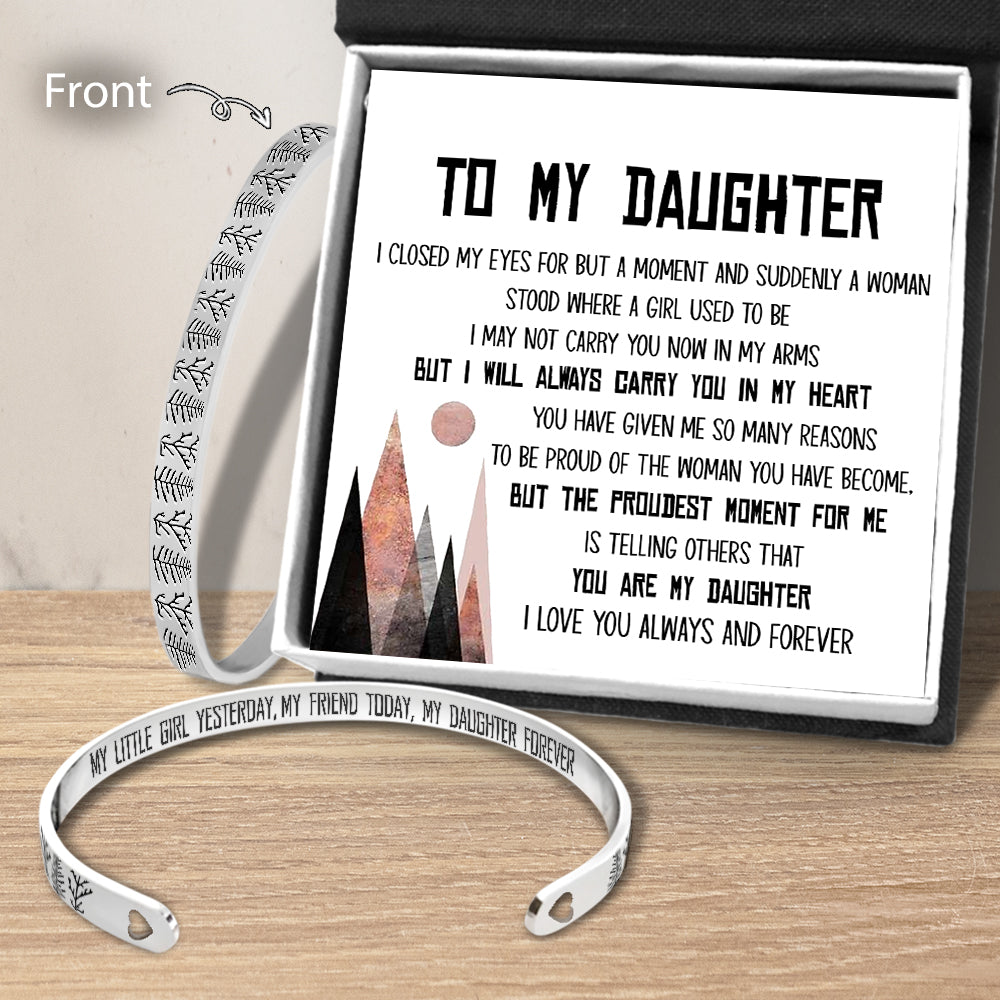 Pine Tree Bracelet - Travel - To My Daughter - I Will Always Carry You In My Heart - Ukgbzf17004