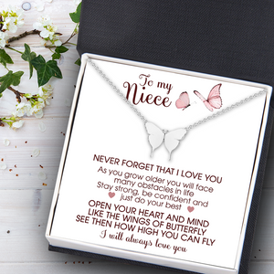 Butterfly Necklace - Family - To My Niece - Never Forget That I Love You - Ukgncn28009