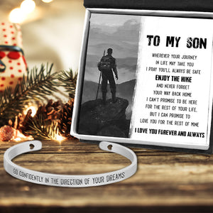 Cuff Bracelet - Hiking - To My Son - Never Forget Your Way Back Home - Ukgbzf16001