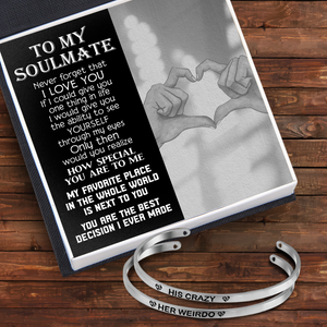 Couple Bracelets - Family - To My Soulmate - You Are The Best Decision I Ever Made - Ukgbt13006