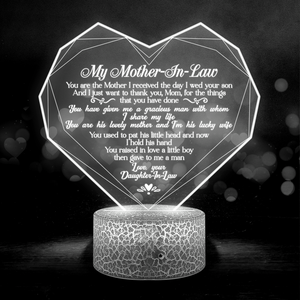 3D Led Light - Family - To My Mother-In-Law - I Just Want To Thank You, Mom, For The Things That You Have Done - Ukglca19013