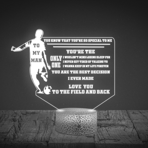 3D Led Light - Football - To My Man - Love You To The Field And Back - Ukglca26009