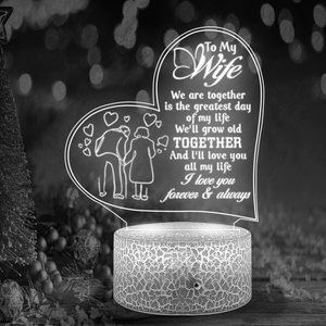3D Led Light - Family - To My Wife - We Will Grow Old Together - Ukglca15011