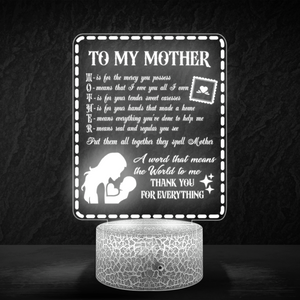 3D Led Light - Family - To My Mother - Thank You For Everything - Ukglca19009