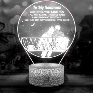Personalised 3D Led Light - Family - To My Soulmate - I Love You - Ukglca13007