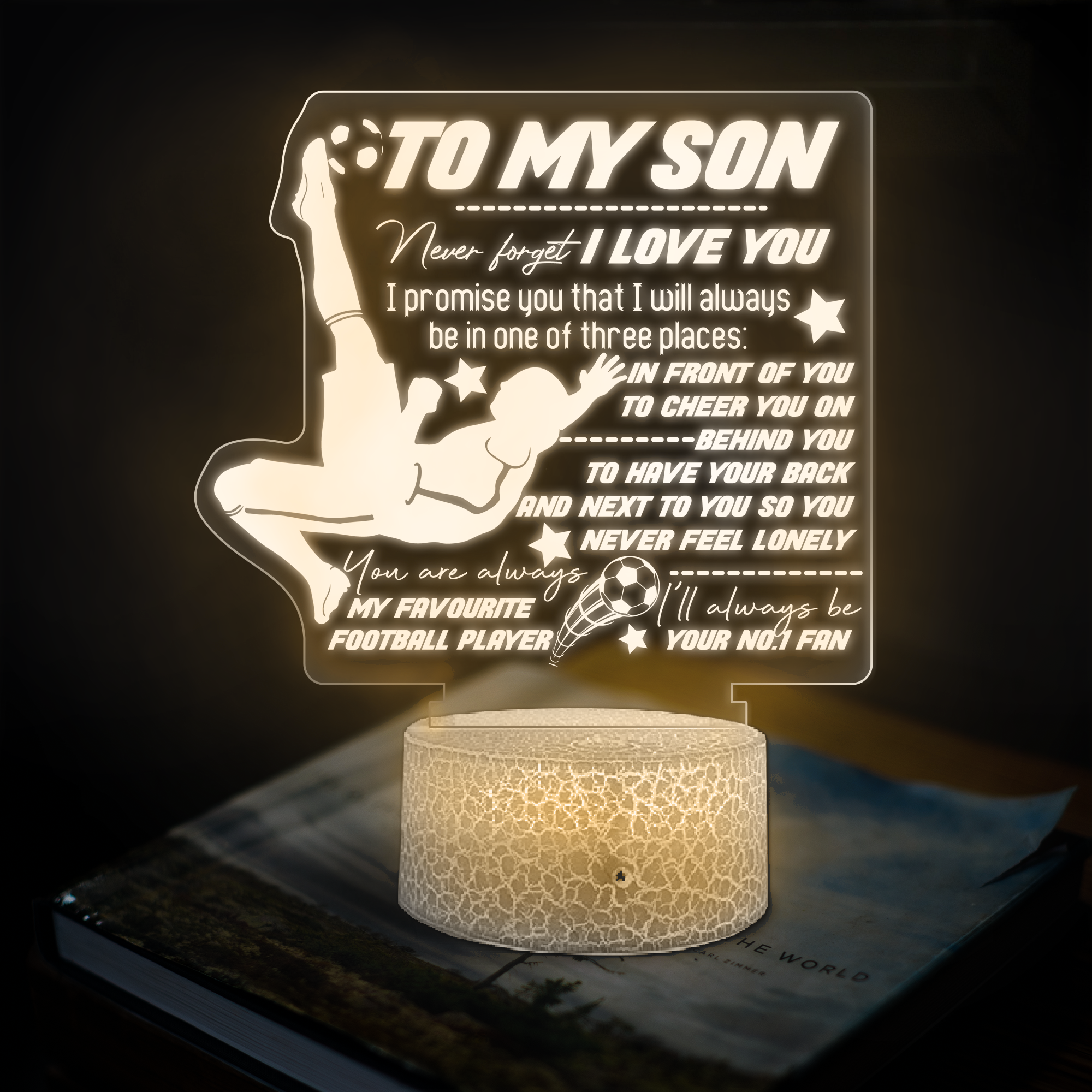 3D Led Light - Football - To My Son - You Are Always My Favourite Football Player - Ukglca16002