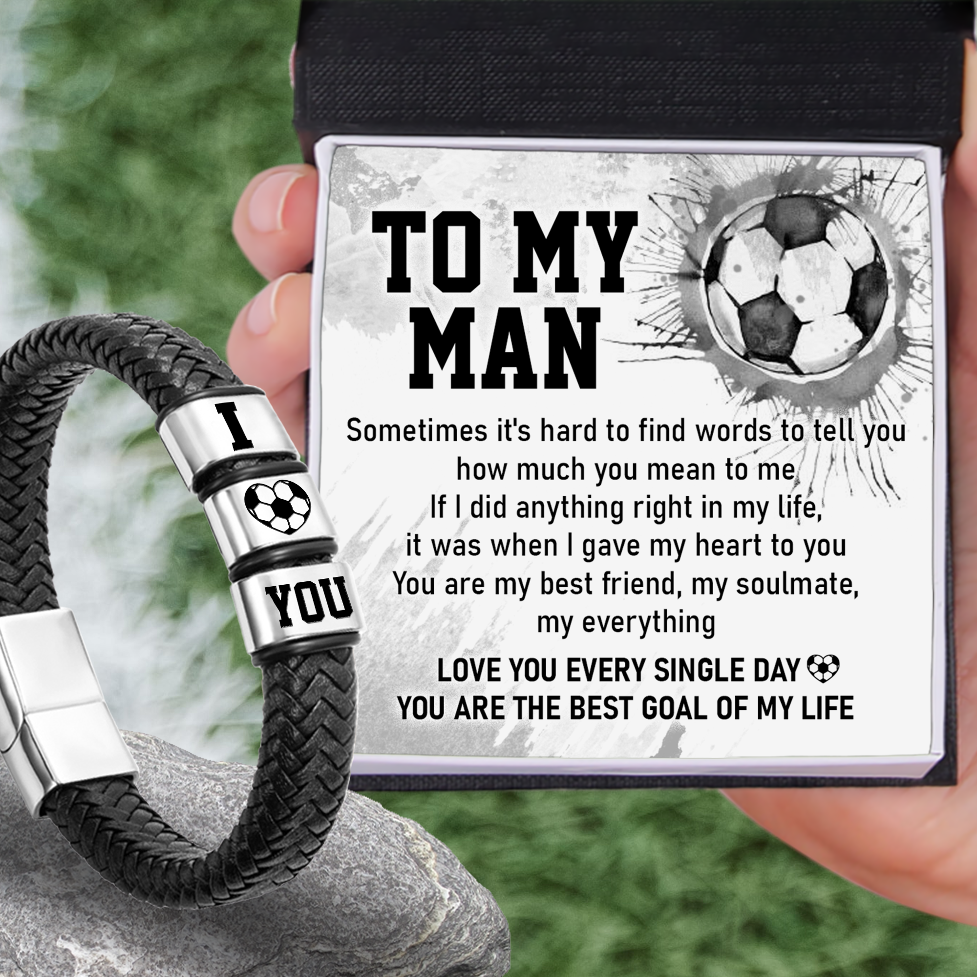 Leather Bracelet - Football - To My Man - You're The Best Goal Of My Life - Ukgbzl26028