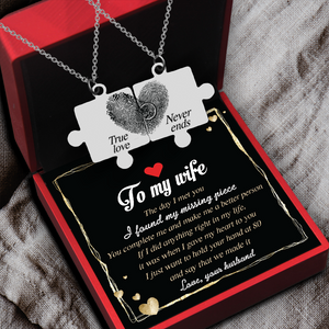 Puzzle Piece Necklaces - Family - To My Wife - I Found My Missing Piece - Ukglmb15001