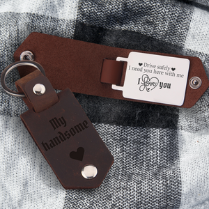 Message Leather Keychain - Family - To My Man - How Much You Mean To Me - Ukgkeq26002