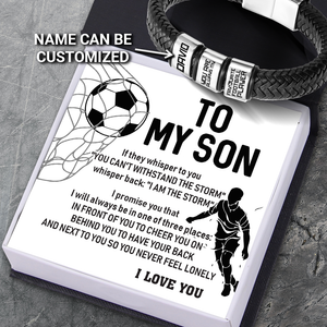 Personalised Leather Bracelet - Football - To My Son - You Are Always My Favourite Football Player - Ukgbzl16008
