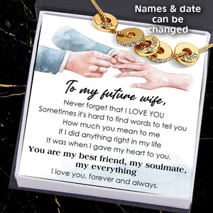 Personalised Together Necklace - Wedding - To My Future Wife - You Are My Best Friend, My Soulmate - Ukgnzz25001