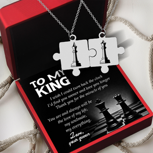 Puzzle Piece Necklaces - Family - To My King - The Miracle Of You - Ukglmb26003