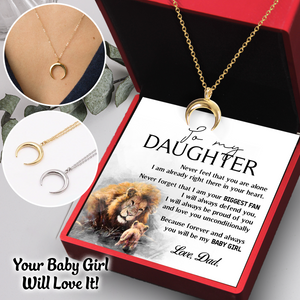 Charmy Moon Necklace - Family - To My Daughter - Never Forget That I Am Your Biggest Fan - Ukgnns17002