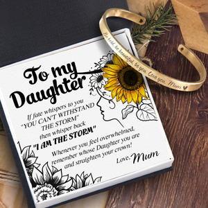 Daughter's Bracelet - Family - From Mum - To My Daughter - Remember Whose Daughter You Are And Straighten Your Crown - Ukgbzf17020