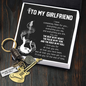 Vintage Guitar Bass Keychain - To My Girlfriend - You Are The Beat In My Heart - Ukgkzr13003