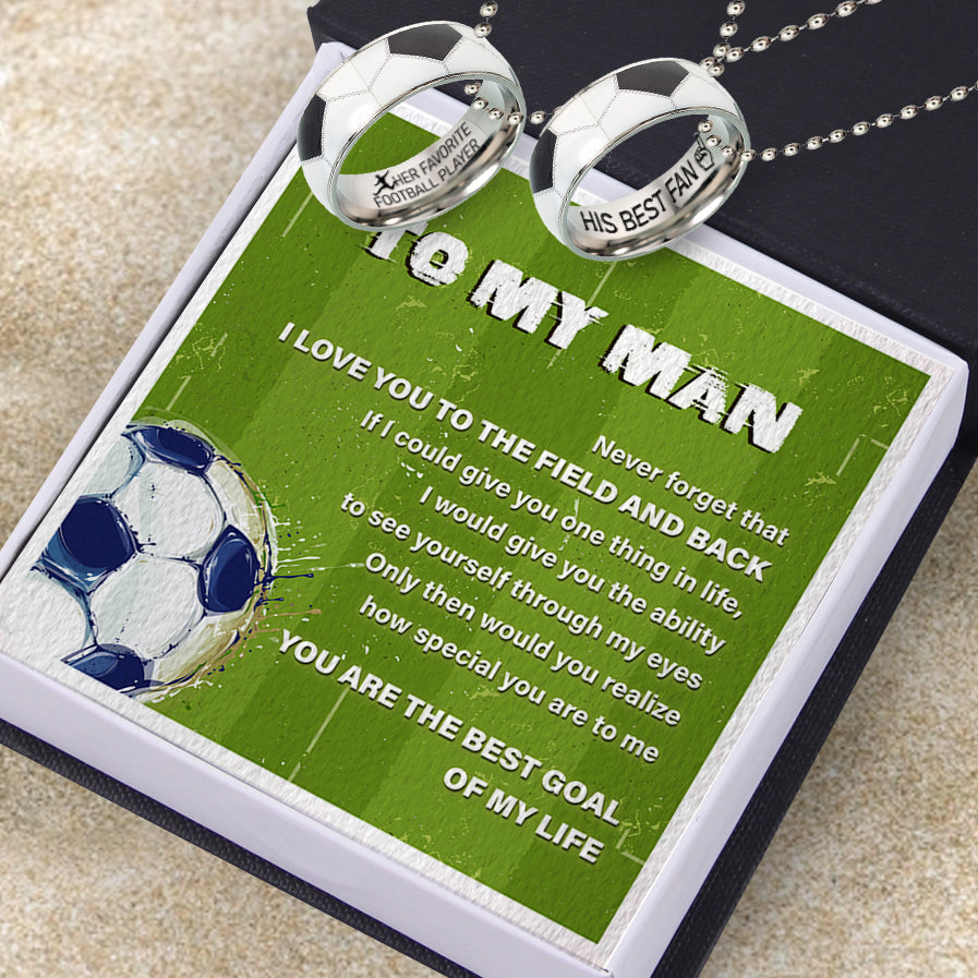 Couple Football Pendant Necklaces - Football - To My Man - I Love You - Ukgnes26002