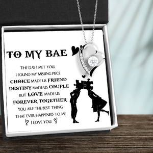 Heart Necklace - Family - To My Bae - Love Made Us Forever Together - Ukgnr13003