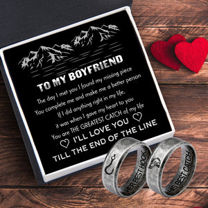 Fishing Couple Ring - Fish - To My Boyfriend - You Are The Greatest Catch Of My Life - Ukgrld12001