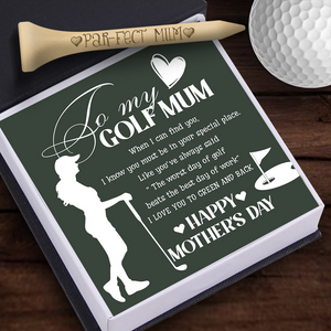 Wooden Golf Tee - Golf - To My Golf Mum - I Love You To Green And Back - Ukgah19003