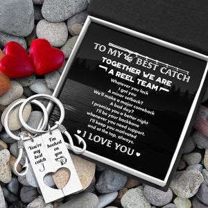 Fishing Heart Couple Keychains - Fishing - To My Man - Together We Are A Reel Team - Ukgkcx26001