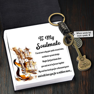 Vintage Guitar Keychain - To My Soulmate - My Soul Has Loved You For A Thousand Years - Ukgkbk13002