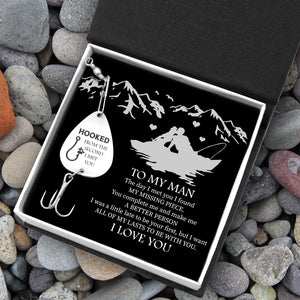 Engraved Fishing Hook - To My Man - Hooked From The Second I Met You - Ukgfa26003 - Love My Soulmate