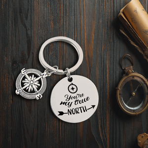Compass Keychain - Camping - To My Dear Mum - You Mean The World To Me - Ukgkw19005