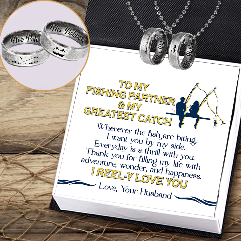 Fishing Ring Couple Necklaces - Fishing - To My Fishing Partner - Everyday Is A Thrill With You - Ukgndx15002