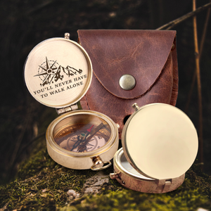 Engraved Compass - Hiking - To My Best Friend - You'll Never Have To Walk Alone - Ukgpb33006