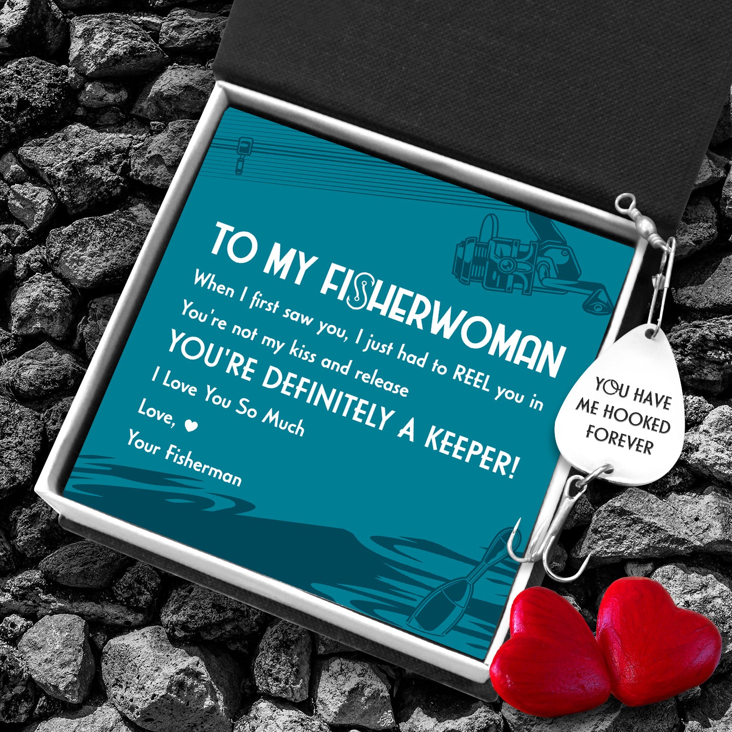 Engraved Fishing Hook - Fishing - To My Fisherwoman - I Love You So Much - Ukgfa13010