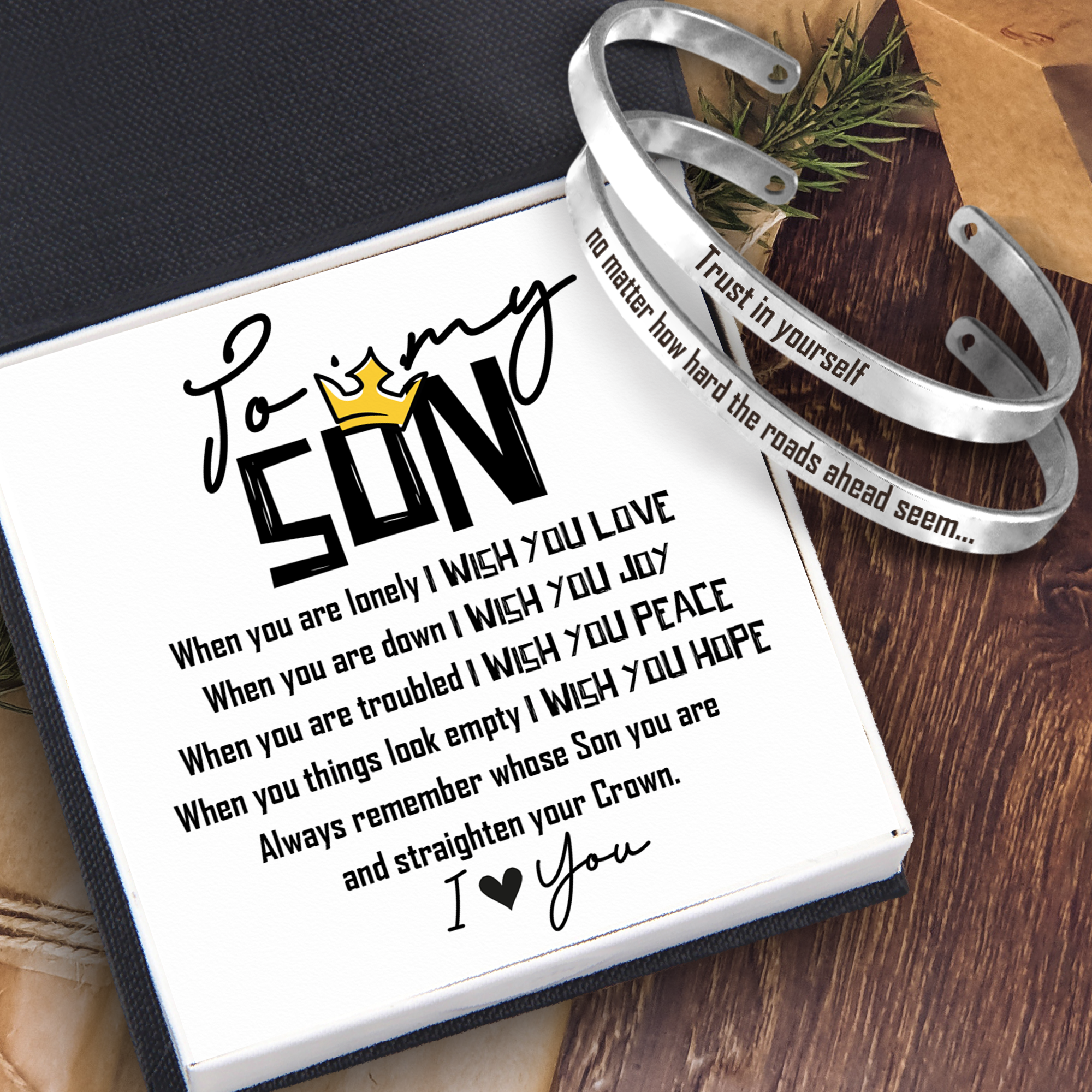 Son’s Couple Bracelet - Family - To My Special Son - When You Are Troubled I Wish You Peace - Ukgbt16009