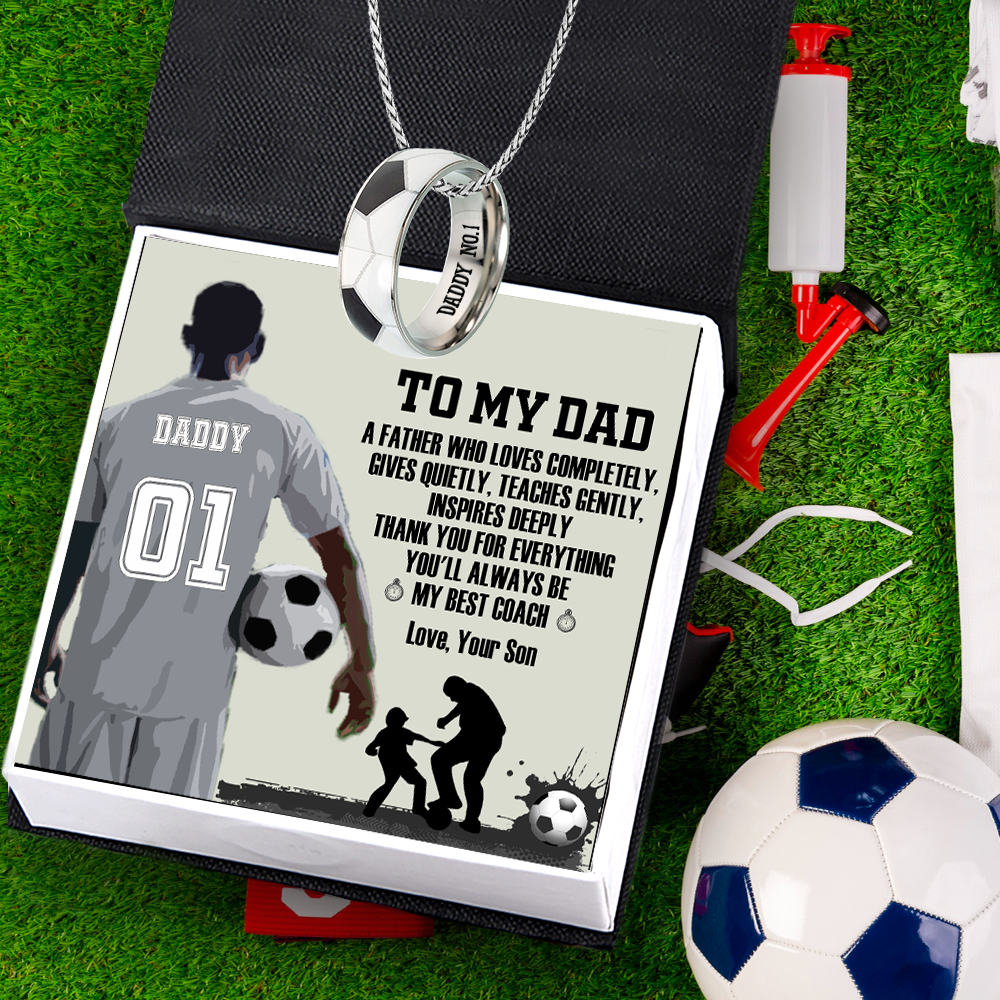 Football Pendant Necklace - Football - To My Dad - From Son - A Father Who Loves Completely - Ukgnfh18003