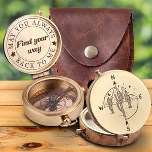 Engraved Compass - To My Man - Find Your Way Back Home To Me - Ukgpb26053