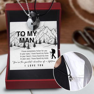 Magnetic Love Necklaces - Hiking - To My Man - You're The Greatest Adventure Of A Lifetime - Ukgnni26004