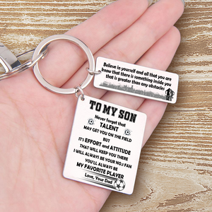 Calendar Keychain - Football - To My Son - From Dad - Believe In Yourself - Ukgkr16002