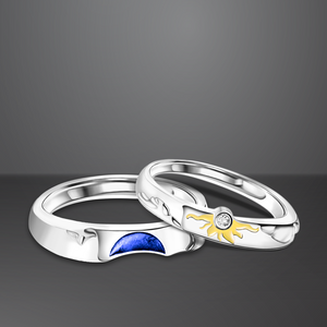 Sun Moon Couple Promise Ring - Adjustable Size Ring - Family - To My Wife - You Are The Best Decision I Ever Made - Ukgrlk15001