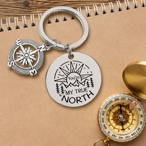 Compass Keychain - Camping - To My Mum - You Are My True North - Ukgkw19003