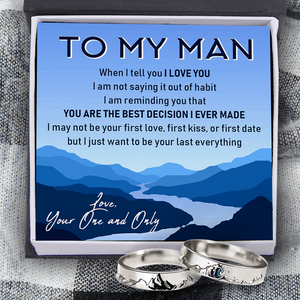 Mountain Sea Couple Ring - Family - To My Man - Best Decision I Ever Made - Ukgrlj26007