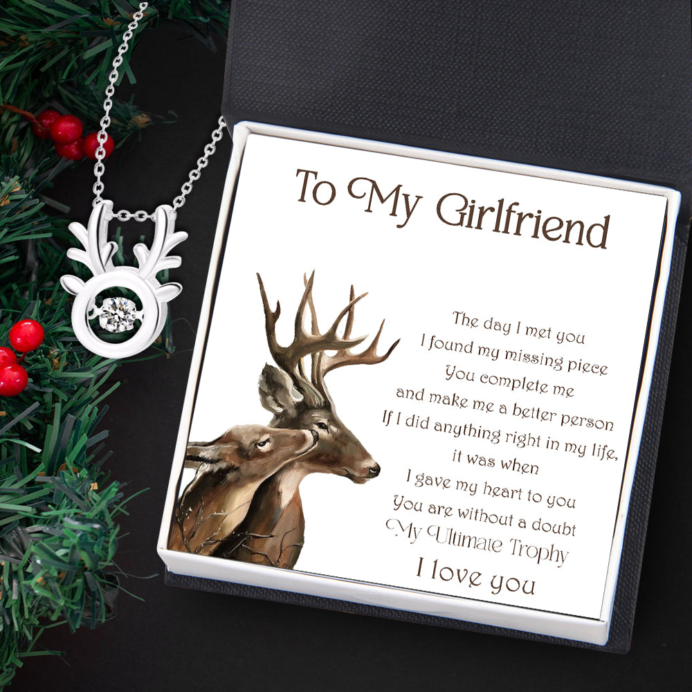 Crystal Reindeer Necklace - Hunting - To My Girlfriend - The Day I Met You I Found My Missing Piece - Ukgnfu13001