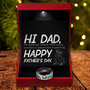 Steel Ring - Dog - To My Dog Dad - Happy Father's Day - Ukgri18002