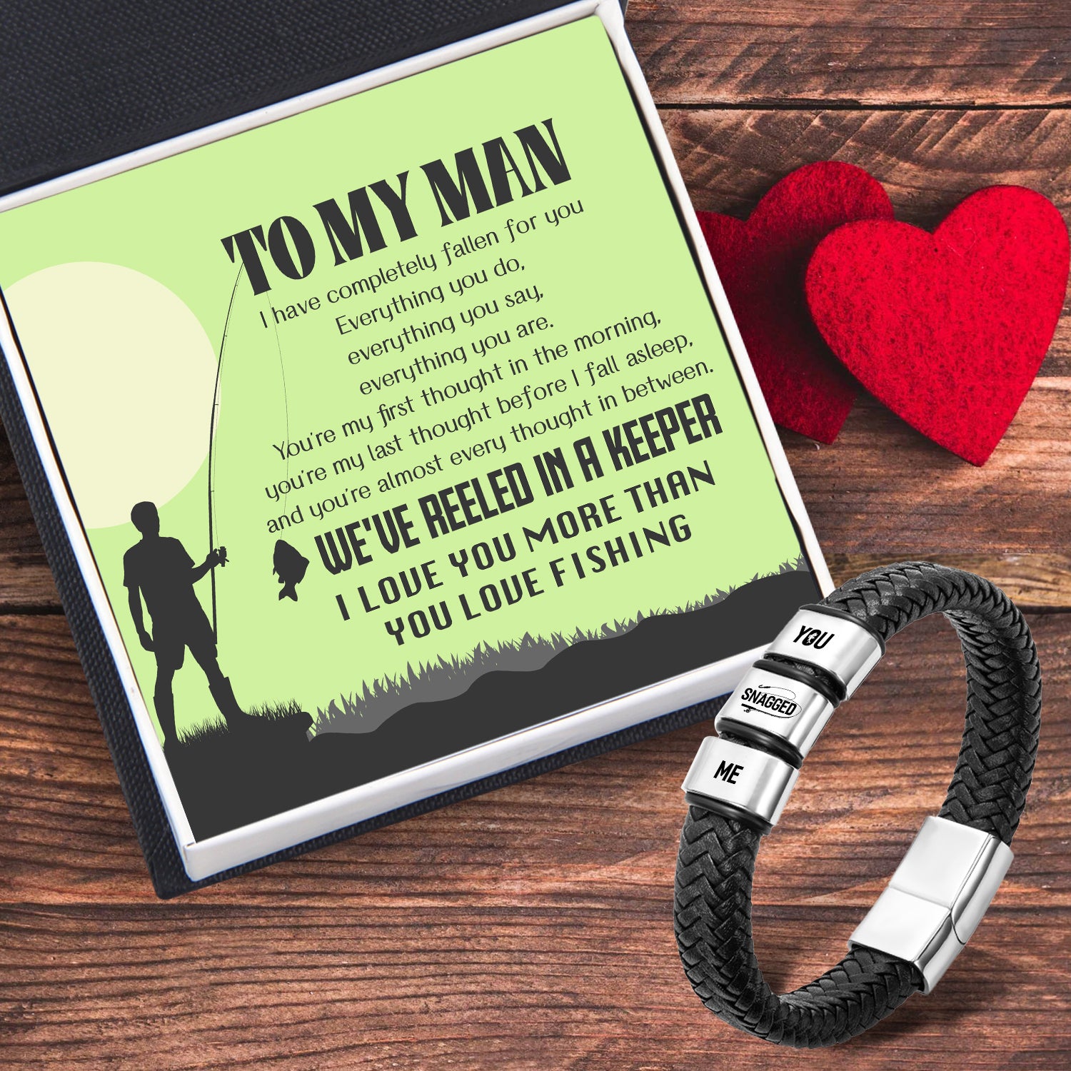 Leather Bracelet - Fishing - To My Man - I Love You More Than You Love Fishing - Ukgbzl26048
