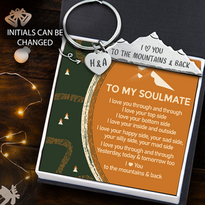 Personalised Mountain Keychain - Hiking - To My Soulmate - I Love Your Inside And Outside - Ukgkzv13001