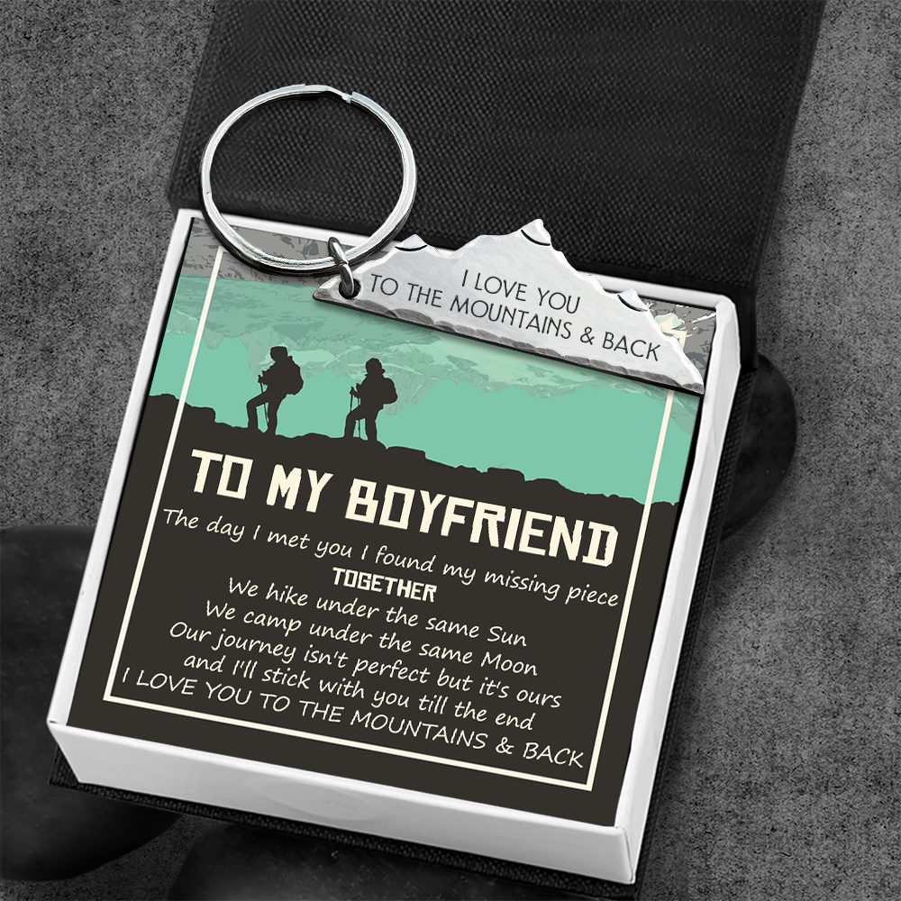 Mountain Keychain - Hiking - To My Boyfriend - I Love You To The Mountains & Back - Ukgkzv12001